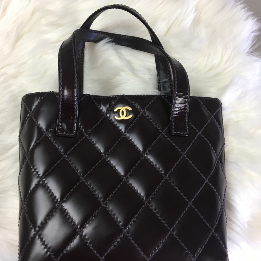 Eggplant Chanel quilted bag
